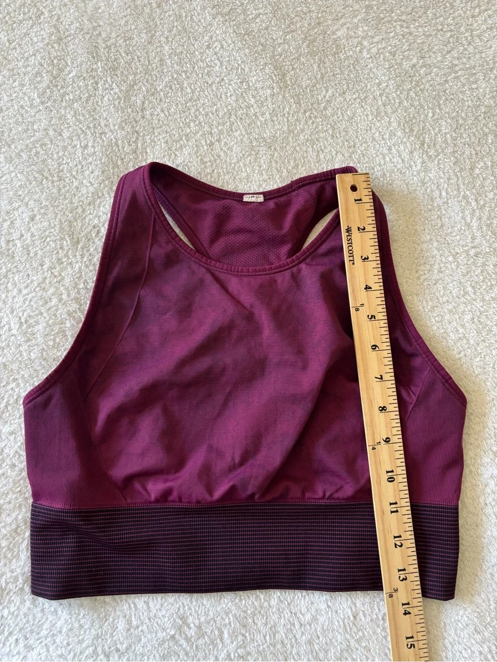 Lululemon Sleeveless Maroon Crop Tank Top